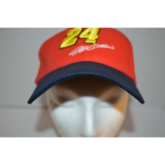 Kellogg's Racing No. 24 Jeff Gordon NASCAR Baseball Hat Cap Red Navy Cotton - Picture 2 of 8